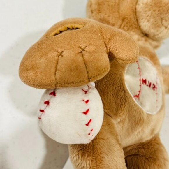 Baby Ganz Musical Plush Pull Down Crib Toy Teddy Bear Baseball MVP 10in. NWT - Picture 8 of 9